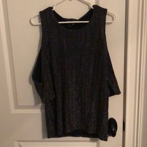 TJ max sparkly top with cut outs on sleeve